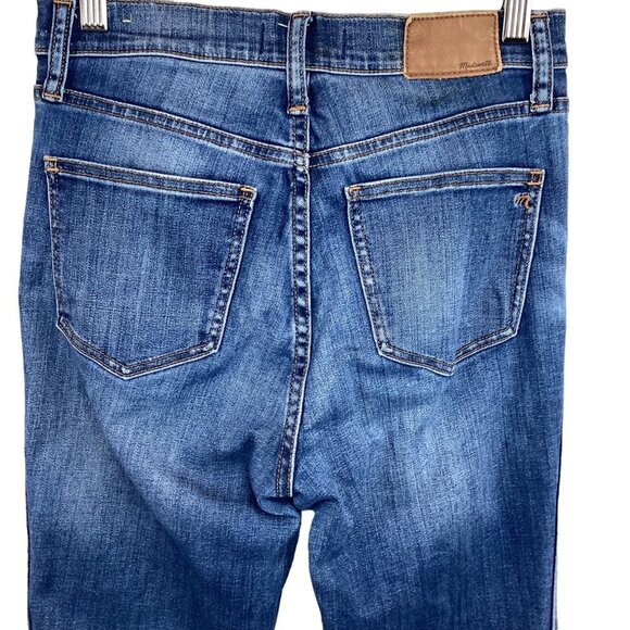 Madewell 10" High-Rise Skinny Jeans Women's Size 27 Blue Denim Raw Hem - Picture 8 of 10